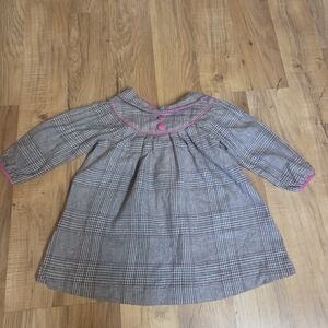 Plaid Dress with Pink Accents